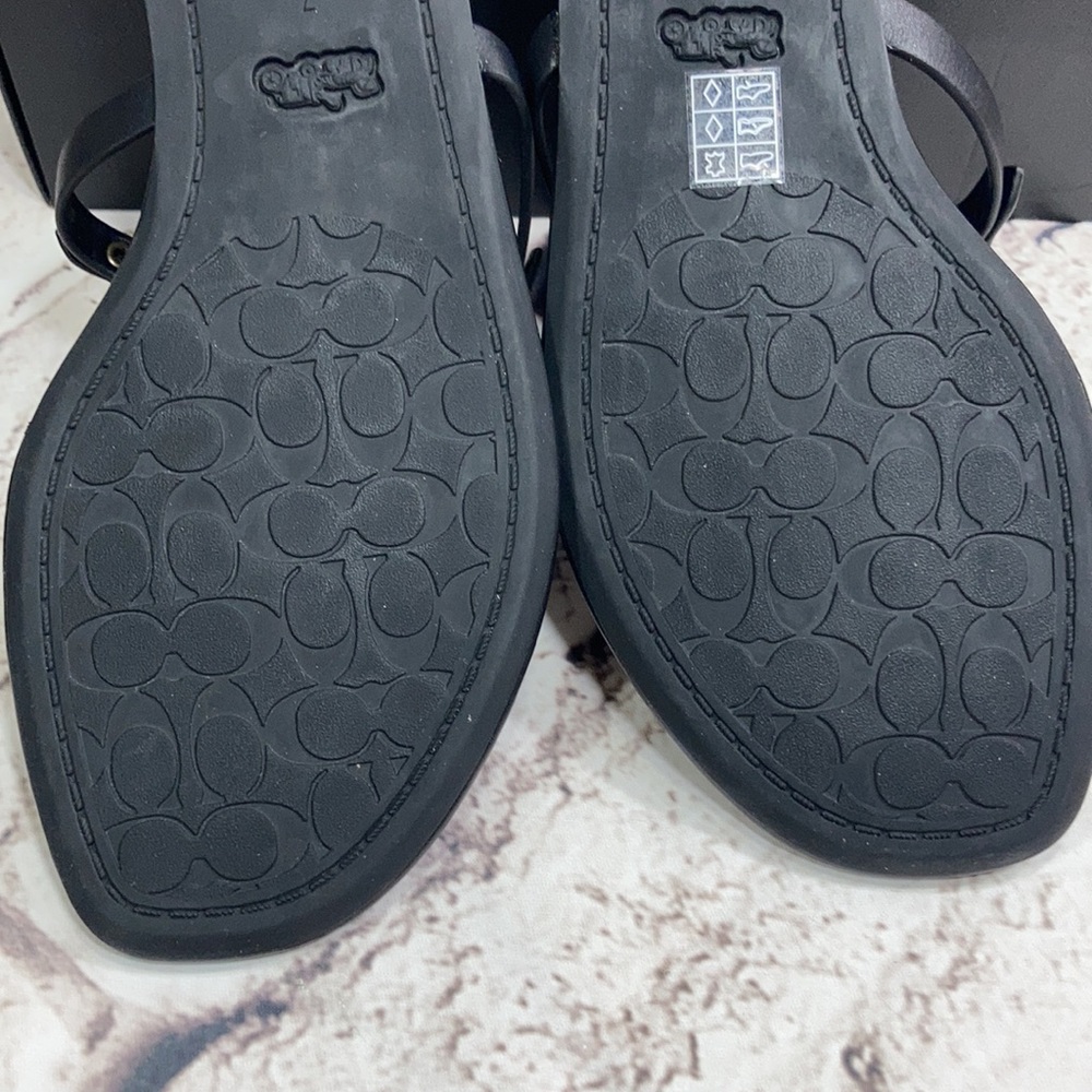 COACH JULIA SANDALS in black new in box women’s 7 - Picture 10 of 10